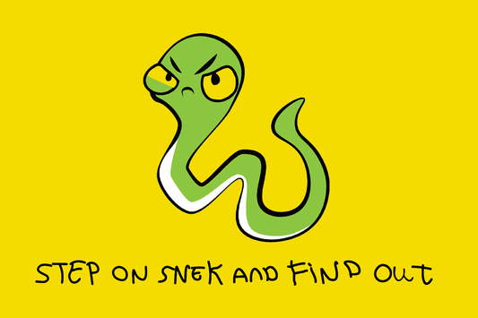 No Step On Snek Flag Slap (6x4")